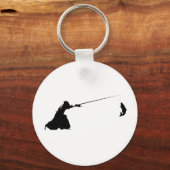 サムライおもしろい剣道魚釣り キーホルダー (正面)