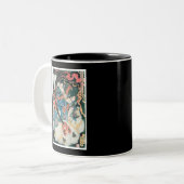 サムライが鬼を殺す古代日本のの絵画人 ツートーンマグカップ (正面左)