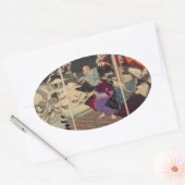 サムライとスカルシール 楕円形シール (封筒)