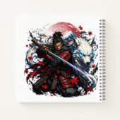 サムライと白狼のマグカップ | 日本の武士ファンタジー ノートブック (裏面)