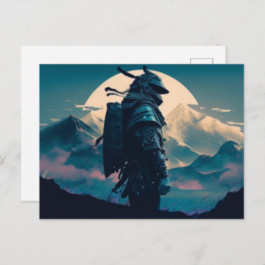 サムライのはがきを使ってメッセージを送る ポストカード (正面/裏面)