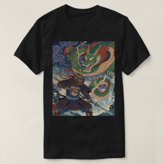 サムライの精神 vs ドラゴン – 古典的な日本美術 tシャツ