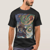 サムライの精神 vs ドラゴン – 古典的な日本美術 tシャツ (正面)