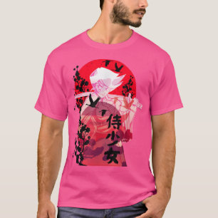 サムライアニメガールカタナソードサンセットマンガアエスト Tシャツ