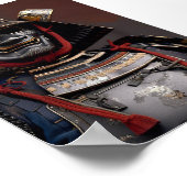 サムライアーマーのアートワークのポスター壁アートカードプリント ポスター (角)