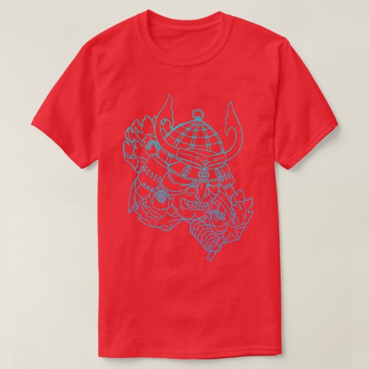 サムライウォリアマスク般若鬼マスクジャパン・アニメ Tシャツ (デザイン正面)