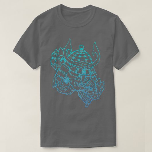 サムライウォリアマスク般若鬼マスクジャパン・アニメ Tシャツ (デザイン正面)