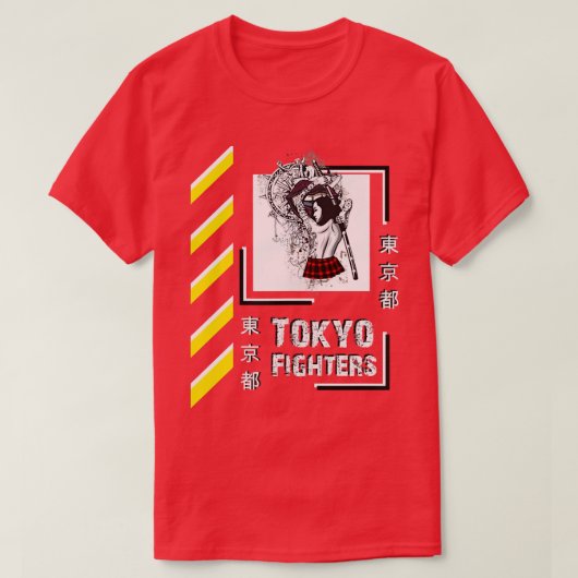 サムライウォリアートガールジャパン東京ファイターズスタイルCl Tシャツ (デザイン正面)