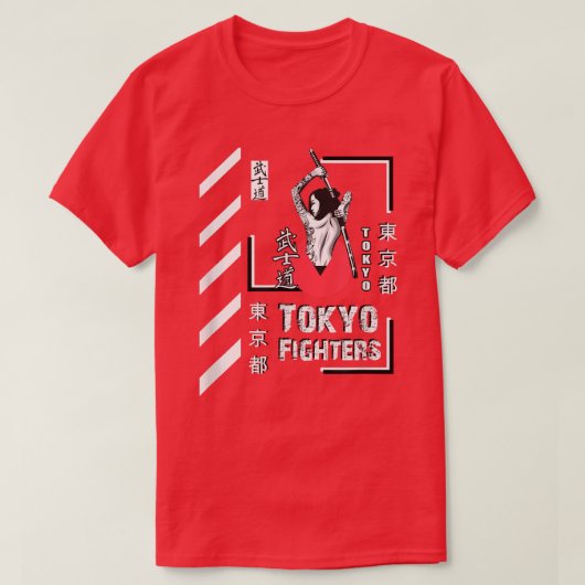 サムライウォリアートガールジャパン東京ファイターズスタイルCl Tシャツ (デザイン正面)