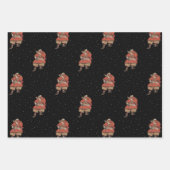 サムライウォリアーヴィンテージ日本のアート ラッピングペーパーシート (正面)