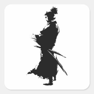 「サムライウォリアー日本のシール – Ink Art Vinyl スクエアシール