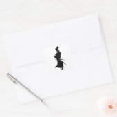 「サムライウォリアー日本のシール – Ink Art Vinyl スクエアシール (封筒)