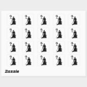 「サムライウォリアー日本のシール – Ink Art Vinyl スクエアシール (シート)