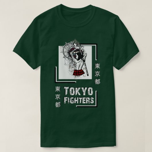 サムライウォリアー日本スタイル服 Tシャツ (デザイン正面)