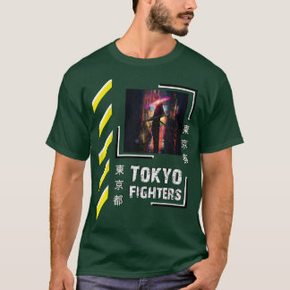 サムライウォリアー日本東京スタイル服カッコいい着ぎ Tシャツ