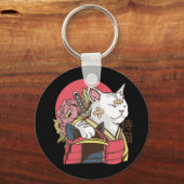 サムライウォリアー猫 キーホルダー (正面)