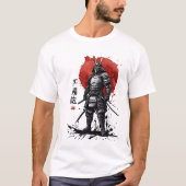 サムライウォリアーTシャツ – 日本の武士道芸術 Tシャツ (正面)