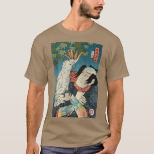 サムライオコカトオウム浮世絵サムライ日本のロ Tシャツ