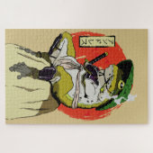 サムライカエルと赤い太陽 ジグソーパズル (横)