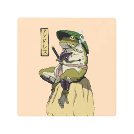 サムライカエルのポスタフェイクーキャンバス印刷アクリルプリン メタルプリント