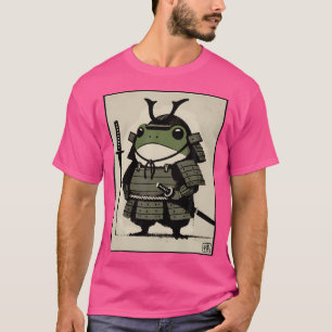 サムライカエル浮世絵武芸 Tシャツ