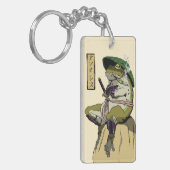 サムライカエル：蓮の守り キーホルダー (正面左)