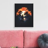 サムライカタナジャパン忍者戦士キャンバス印刷 キャンバスプリント (インサイチュ (リビング))