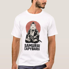 サムライカピバラ おもしろ日本風 アニメ Tシャツ