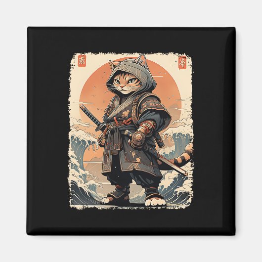 サムライキャットカタナフルギア戦士ジャパン マグネット (正面)