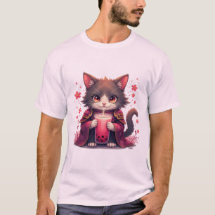 サムライキャットボバティーさくらアニメ日本語 ぼっちゃ Tシャツ