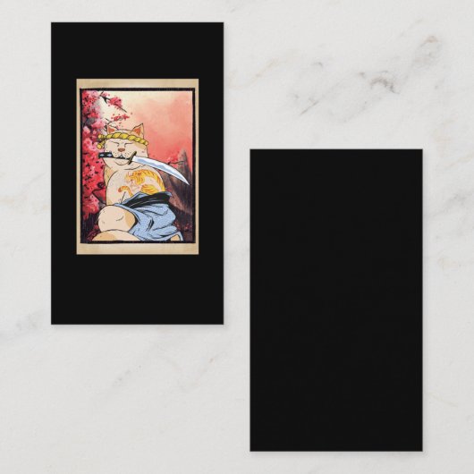 サムライキャット剣士忍者キッ日本のテン 名刺 (正面/裏面)