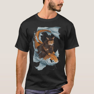 サムライキャット忍者の美意識 日本刀 東京 Tシャツ
