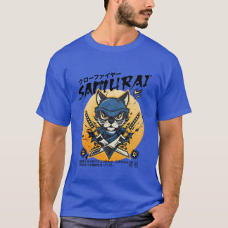 サムライキャット ニンジャキャット ねこ アサシン ウォリアーキャット フリー Tシャツ