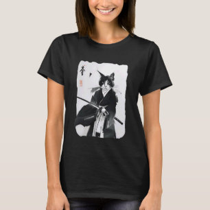 サムライキャット ヴィンテージ 日本 浮世絵 戦士 アート ギフト Tシャツ