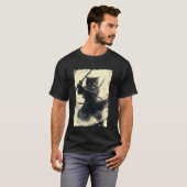 サムライキャット - 日本の武士 刀 パワー Tシャツ (正面フル)