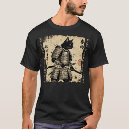 サムライキャット 日本の猫 戦士 アニメ猫 和風 Tシャツ