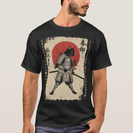 サムライキャット 日本の猫 戦士 アニメ猫 日本 Tシャツ