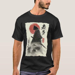 サムライキャット 浮世絵 和風 戦士 ねこ ユーモア Tシャツ