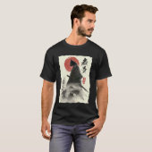 サムライキャット 浮世絵 和風 戦士 ねこ ユーモア Tシャツ (正面フル)