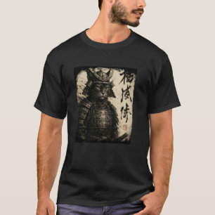 サムライキャット 浮世絵 日本の武士アート レトロ ヴィンテージ Tシャツ