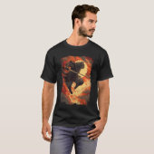 サムライキャット - 炎の忍者ジャンプ Tシャツ (正面フル)