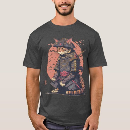 サムライキャット Tシャツ (正面)
