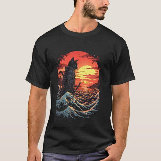 サムライキャット Tシャツ (正面)