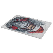 サムライサンタウォリアーのクリスマスアートギフト カッティングボード (角)