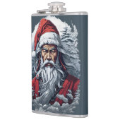 サムライサンタウォリアーのクリスマスアートギフト フラスク (左)