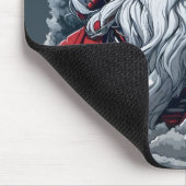 サムライサンタウォリアーのクリスマスアートギフト マウスパッド (コーナー)