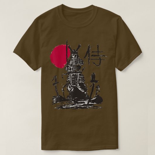 サムライシャツソードファイター日本の武術アート Tシャツ (デザイン正面)