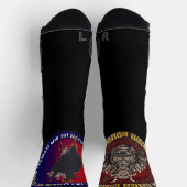 サムライシルエット日本の – 戦士引用文 ソックス (上部)