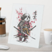 サムライシーズー（犬）Tzu - Epic Warrior Dog 台座サイン (インサイチュ)