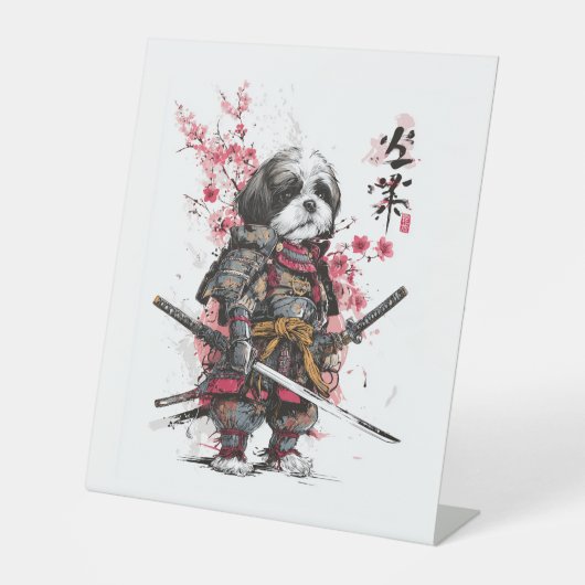 サムライシーズー（犬）Tzu - Epic Warrior Dog 台座サイン (正面)